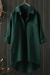 Casual Oversized Cotton Blouse for Effortless Style 6
