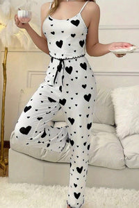 Casual Striped Heart Lounge Set for Everyday Comfort 1
