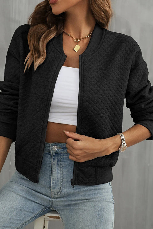 Casual Summer Bomber Jacket with Easy-Zip Closure 0