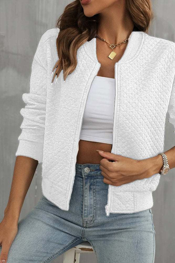 Casual Summer Bomber Jacket with Easy-Zip Closure 4