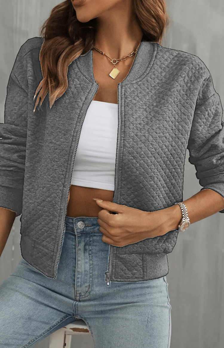 Casual Summer Bomber Jacket with Easy-Zip Closure 6