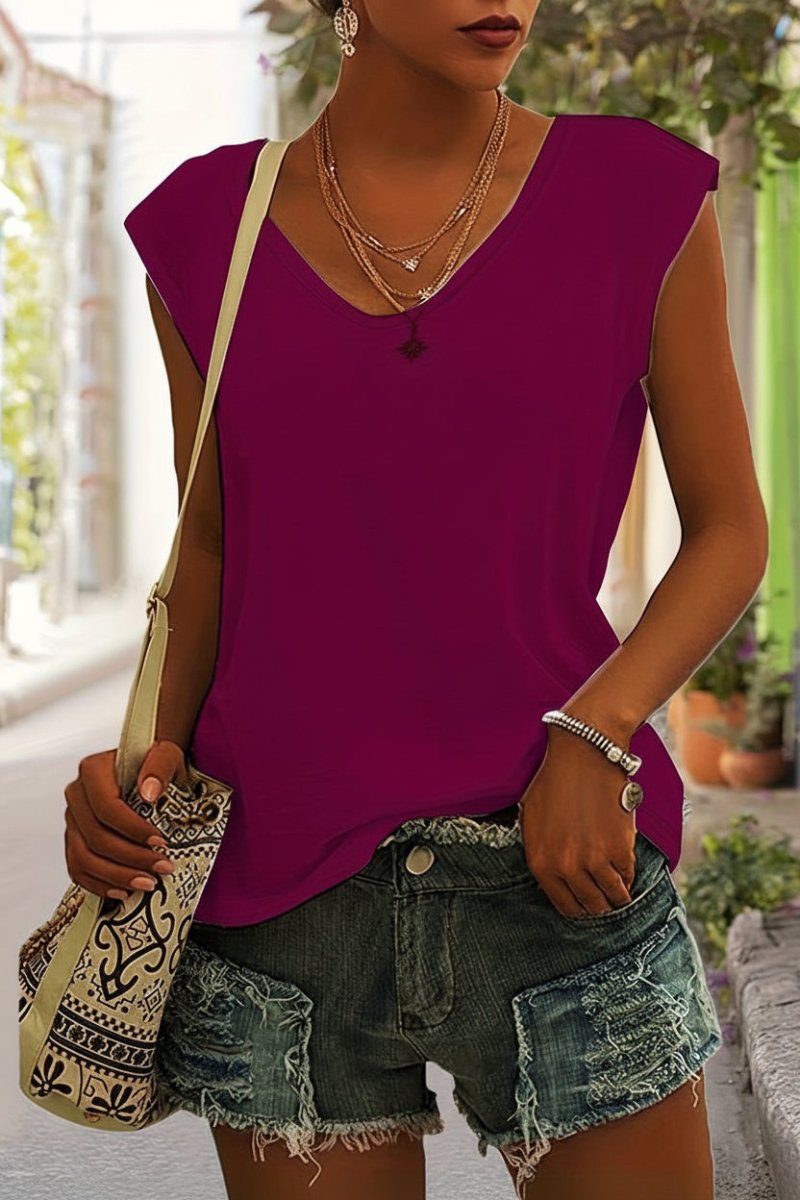 Casual V-Neck T-Shirt in Soft Breathable Fabric for Everyday Comfort 5