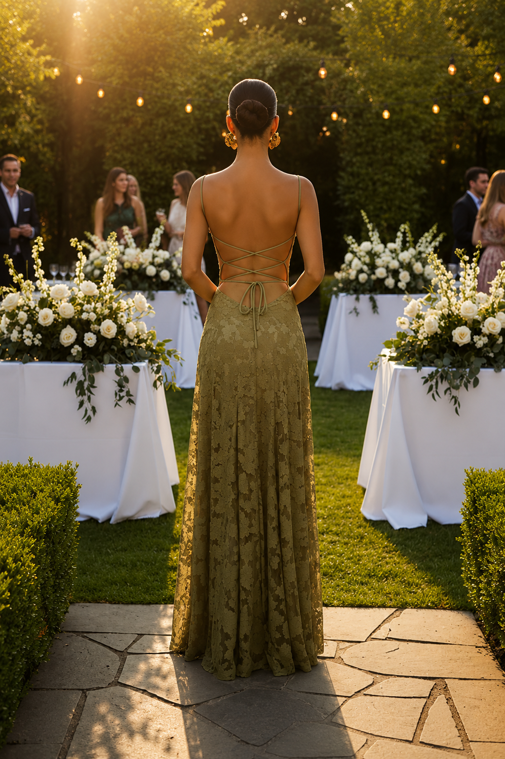 Fließendes A-Linien Maxikleid