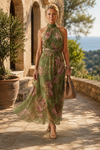 Floral Print Flowing Maxi Dress