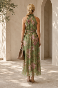 Floral Print Flowing Maxi Dress
