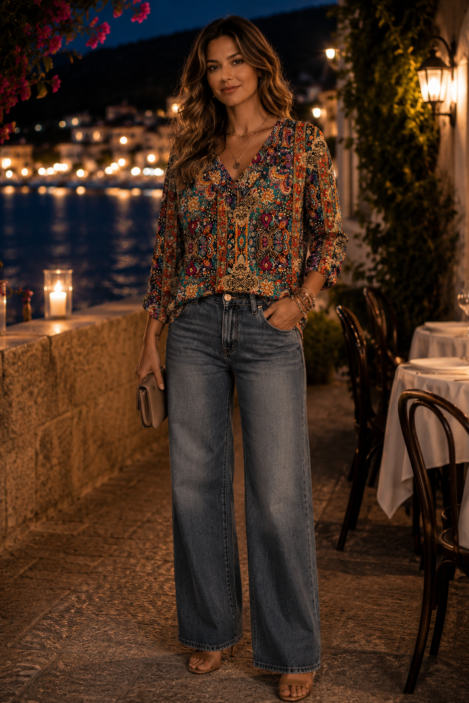Bohemian Print Weekend Tops