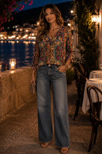 Bohemian Print Weekend Tops
