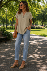V Neck Summer Blouses
