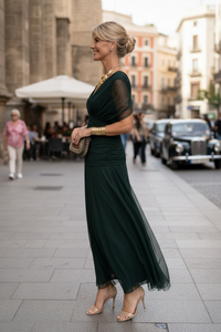 Elegant V-Neck Maxi Dress