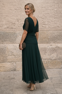 Elegant V-Neck Maxi Dress