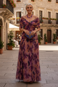 Elegant V-Neck Maxi Dress