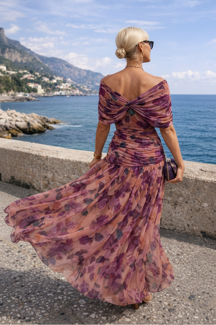 Elegant V-Neck Maxi Dress
