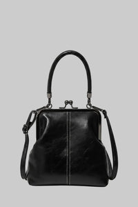 Vintage Kiss Lock Crossbody Bag with Top Handle