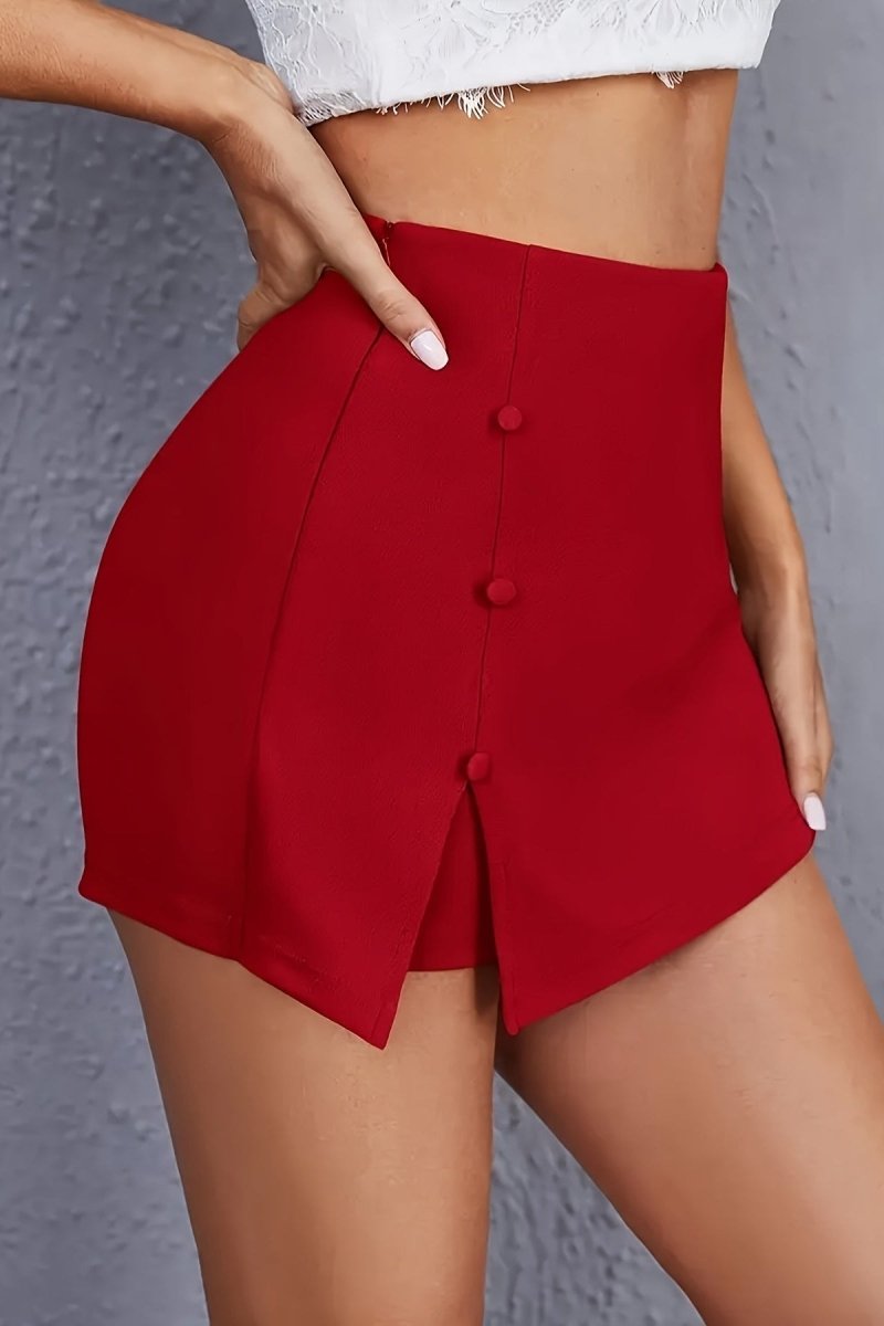 Chic Black Skort with Side Slit for Effortless Style and Comfort 8