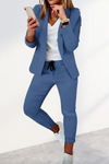 Chic Blazer Set for Modern Sophistication with Tailored Trousers 0