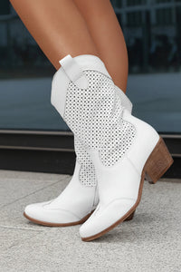 Chic Breathable Cowboy Boots with Side Zipper for Effortless Style 0