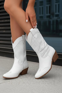 Chic Breathable Cowboy Boots with Side Zipper for Effortless Style 2