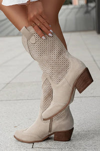 Chic Breathable Cowboy Boots with Side Zipper for Effortless Style 5