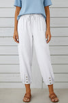 Chic Cotton Linen Wide Leg Pants for Women - High Waist, Loose Fit Trousers 6