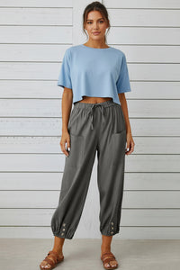 Chic Cotton Linen Wide Leg Pants for Women - High Waist, Loose Fit Trousers 9