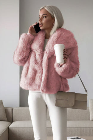 Chic Faux Fur Coat for Effortless Warmth and Stylish Comfort 3