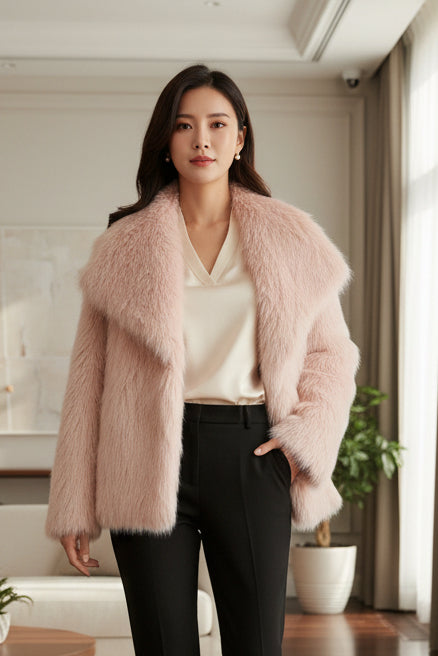 Chic Faux Fur Coat for Effortless Warmth and Stylish Comfort 9