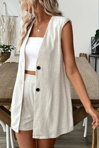 Chic Linen-Style Two-Piece Summer Outfit for Effortless Style and Comfort 4