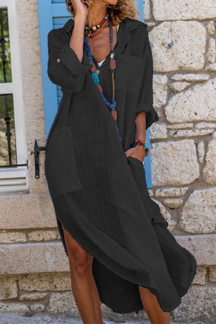 Chic Oversized Linen Summer Dress for Effortless Style 0
