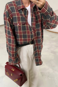 Chic Plus Size Shirt in Checked Design for Effortless Style and Comfort 1