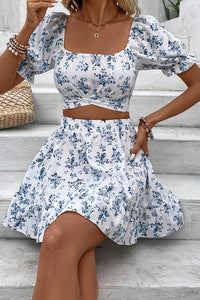 Chic Puff Sleeve Two Piece Set in Lightweight Fabric for Effortless Style 5