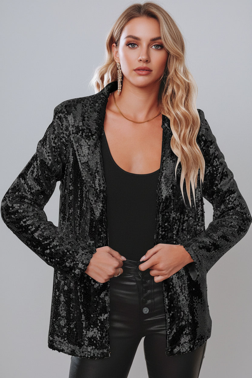 Chic Sequin Blazer for Elegant Styling and Versatile Fashion 4