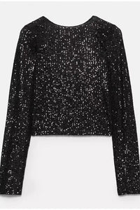 Chic Sequin Crop Top for Bold Shine and Modern Style 7