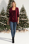 Chic Sequin Top with Plunging Neckline for Glamorous Nights Out 0