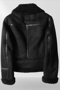 Chic Sherpa Bomber Jacket for Stylish Comfort 4