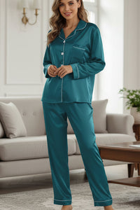 Chic Silk Pajama Set for Effortless Elegance and Comfort 1