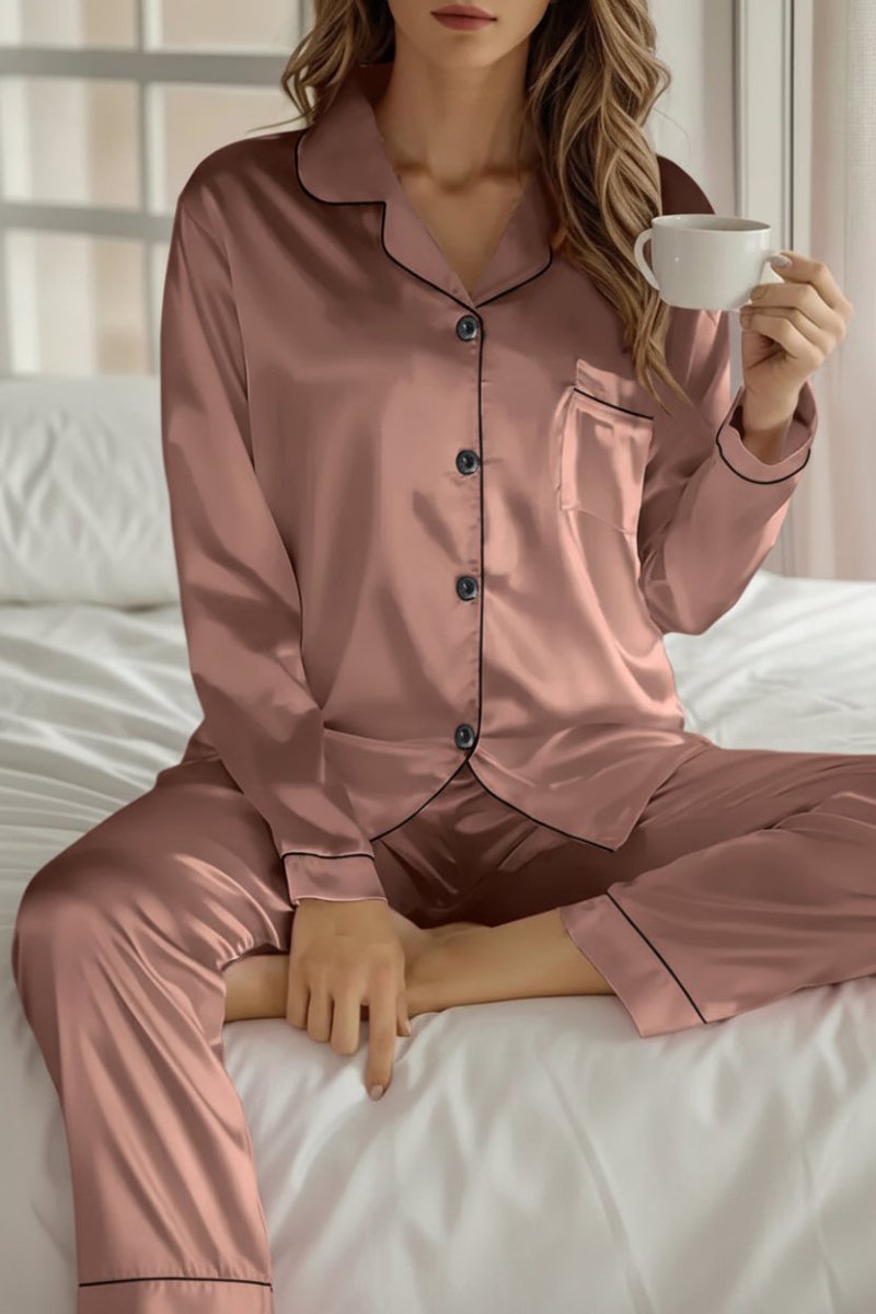 Chic Silk Pajama Set for Effortless Elegance and Comfort 2