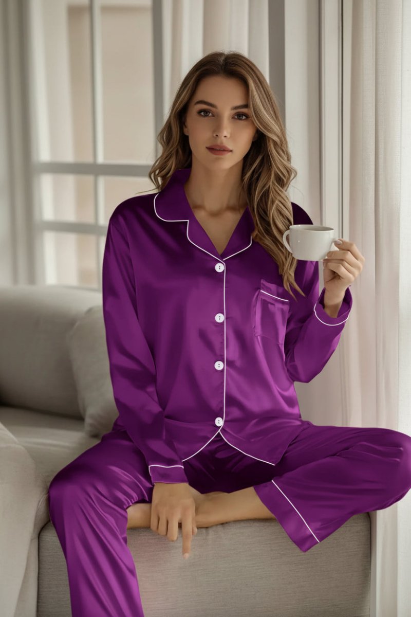 Chic Silk Pajama Set for Effortless Elegance and Comfort 3
