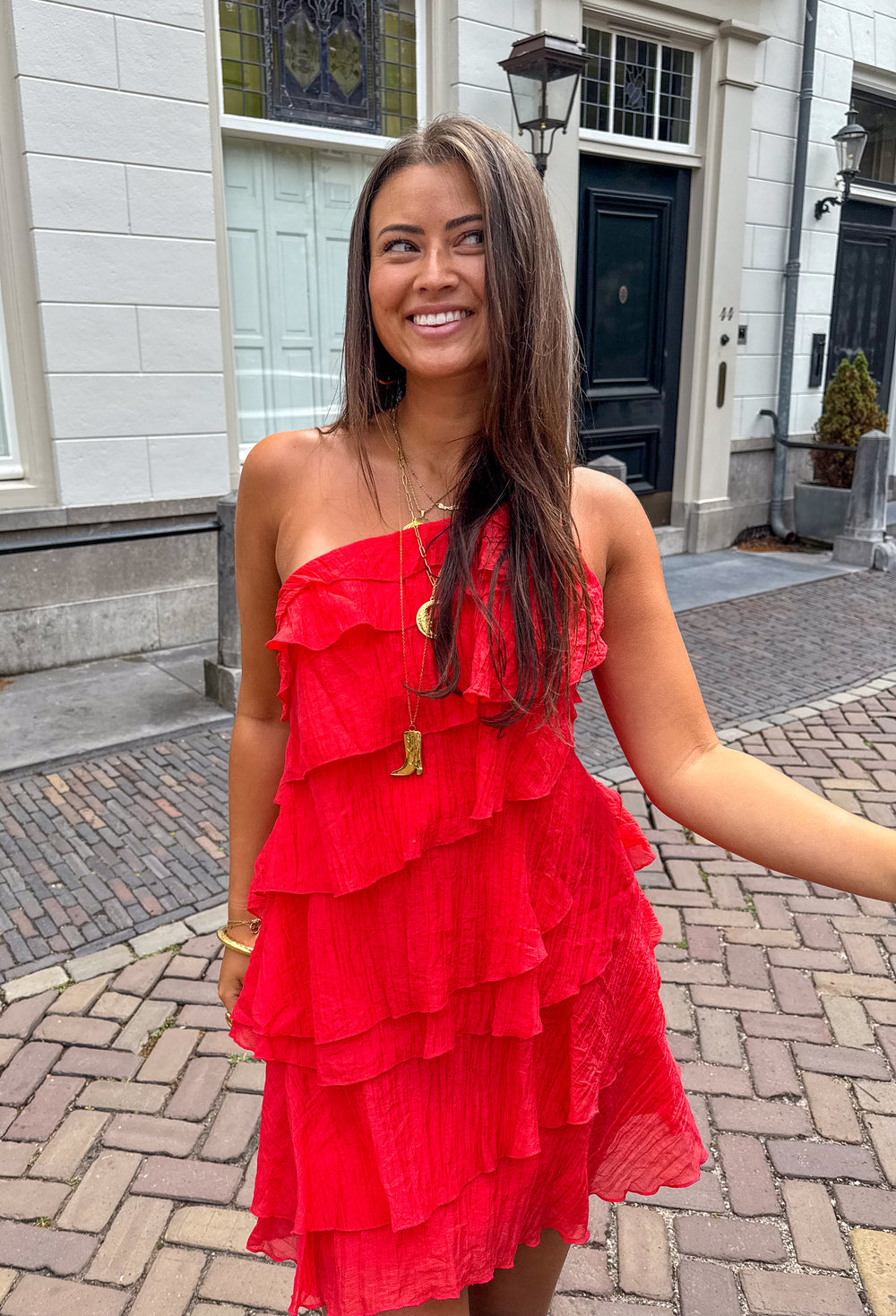 Chic Summer Mini Dress - Asymmetrical Strap, Ruffles, Lightweight & Breathable 10