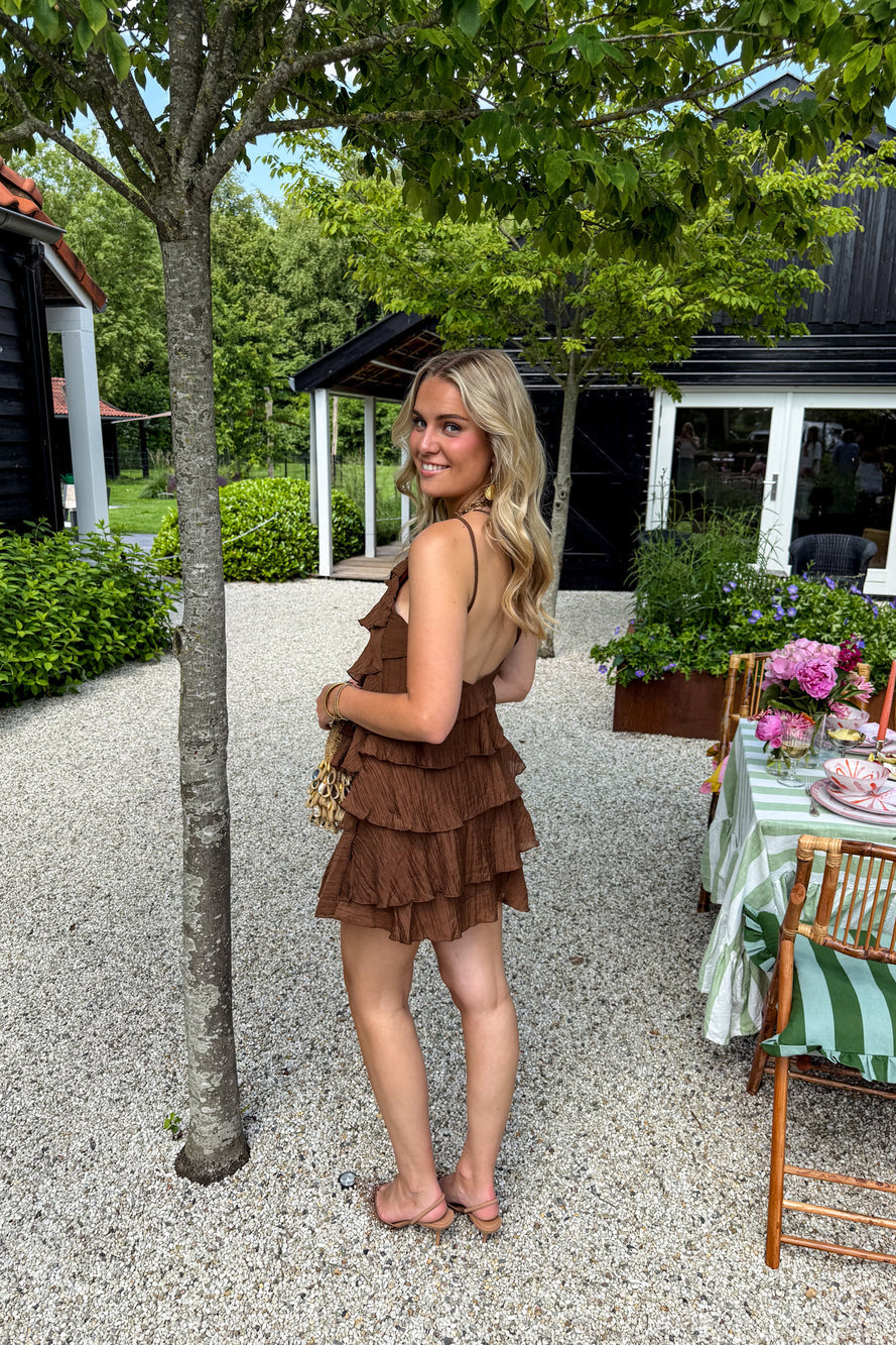 Chic Summer Mini Dress - Asymmetrical Strap, Ruffles, Lightweight & Breathable 8
