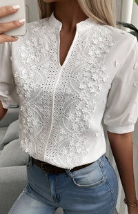 Chic V-Neck Top for Timeless Elegance and Versatile Styling 5