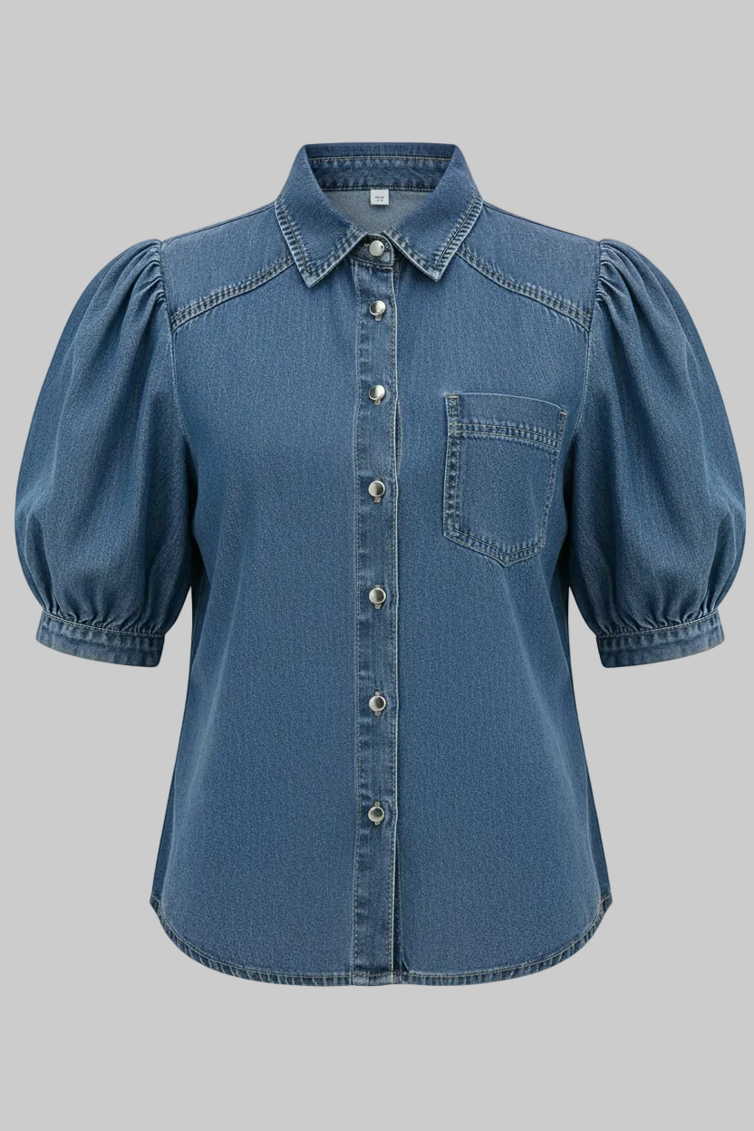 Classic Denim Shirt with Button Down Front for Effortless Style and Comfort 2