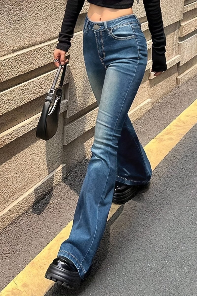 Classic Mid-Rise Flare Jeans for Timeless Style and Comfort 4