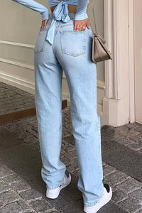 Classic Straight-Leg Jeans in Durable Stretch Denim for Everyday Comfort 1