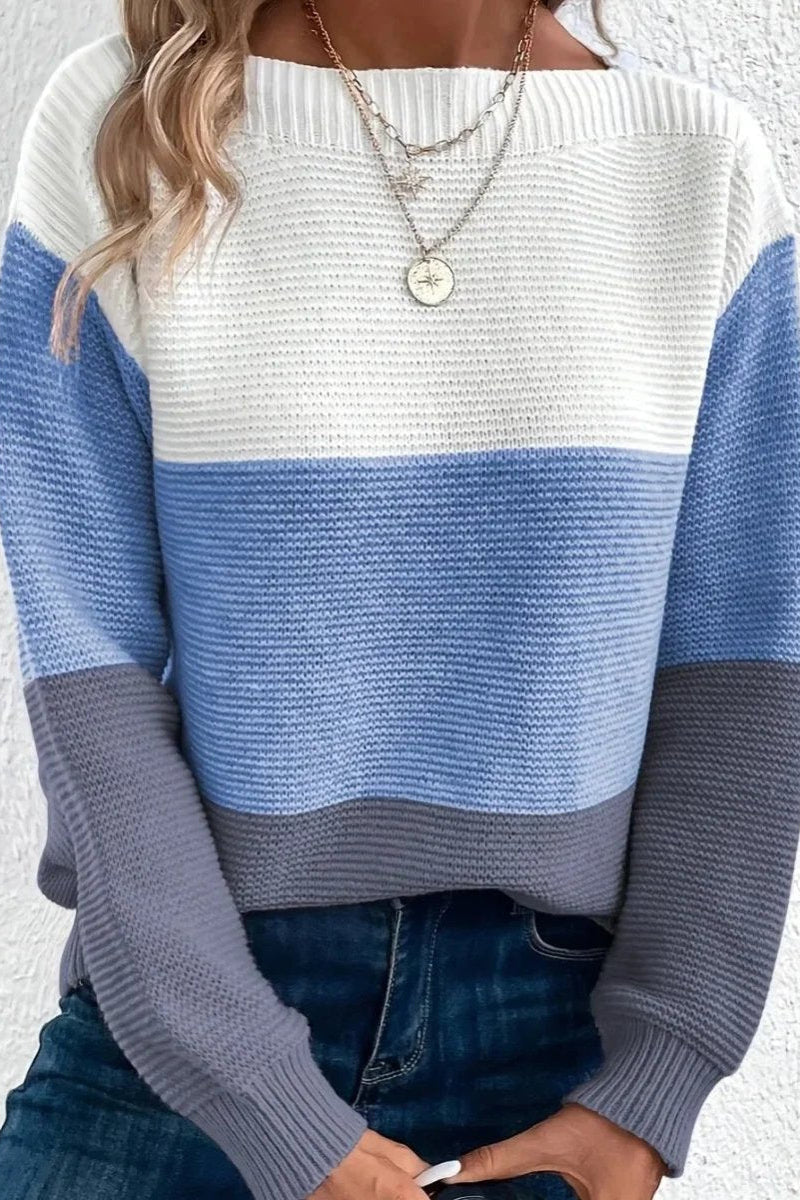 Color-Block Turtleneck Sweater for Stylish Winter Warmth and Comfort 1