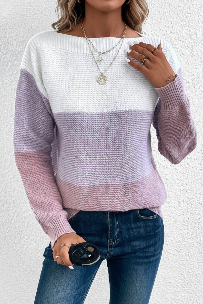 Color-Block Turtleneck Sweater for Stylish Winter Warmth and Comfort 4