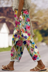 Colorful Joggers with Adaptive Elastic Waistband for Everyday Comfort 1