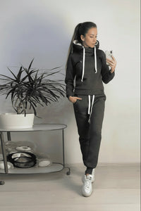 Comfortable Black Tracksuit Set for Effortless Athletic Style 6