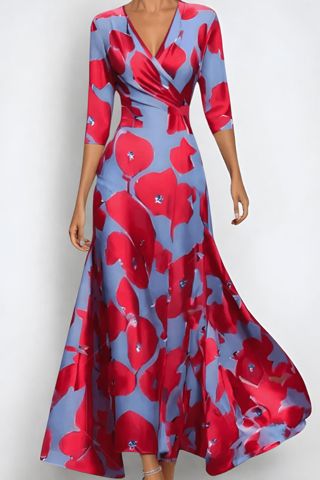Floral Linen Midi Dress