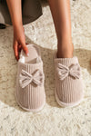 Cozy Bow Slippers - Lightweight and Soft Indoor Footwear for Fall/Winter 0