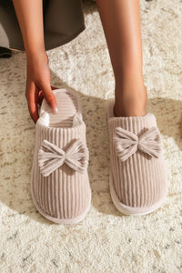 Cozy Bow Slippers - Lightweight and Soft Indoor Footwear for Fall/Winter 0